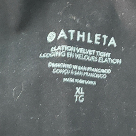 Athleta Elation Velvet Tight, Blue Agate, XL - Picture 4 of 6
